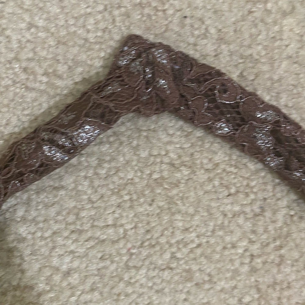 Victoria's Secret Moda International Chocolate Brown Lace Halter Top - XL - Picture 6 of 6